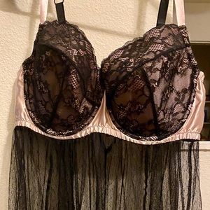 NWOT Torrid pink & black nightie, size 3 (22-24).